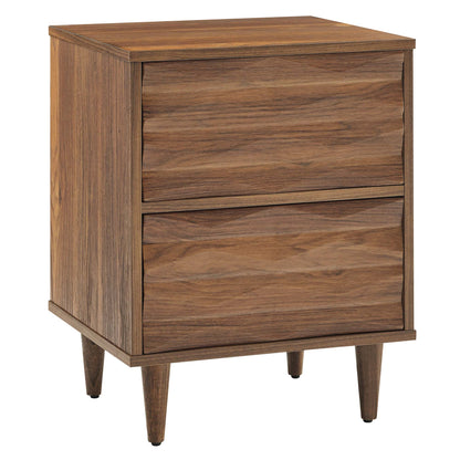 Vespera 2-Drawer Nightstand  in Walnut