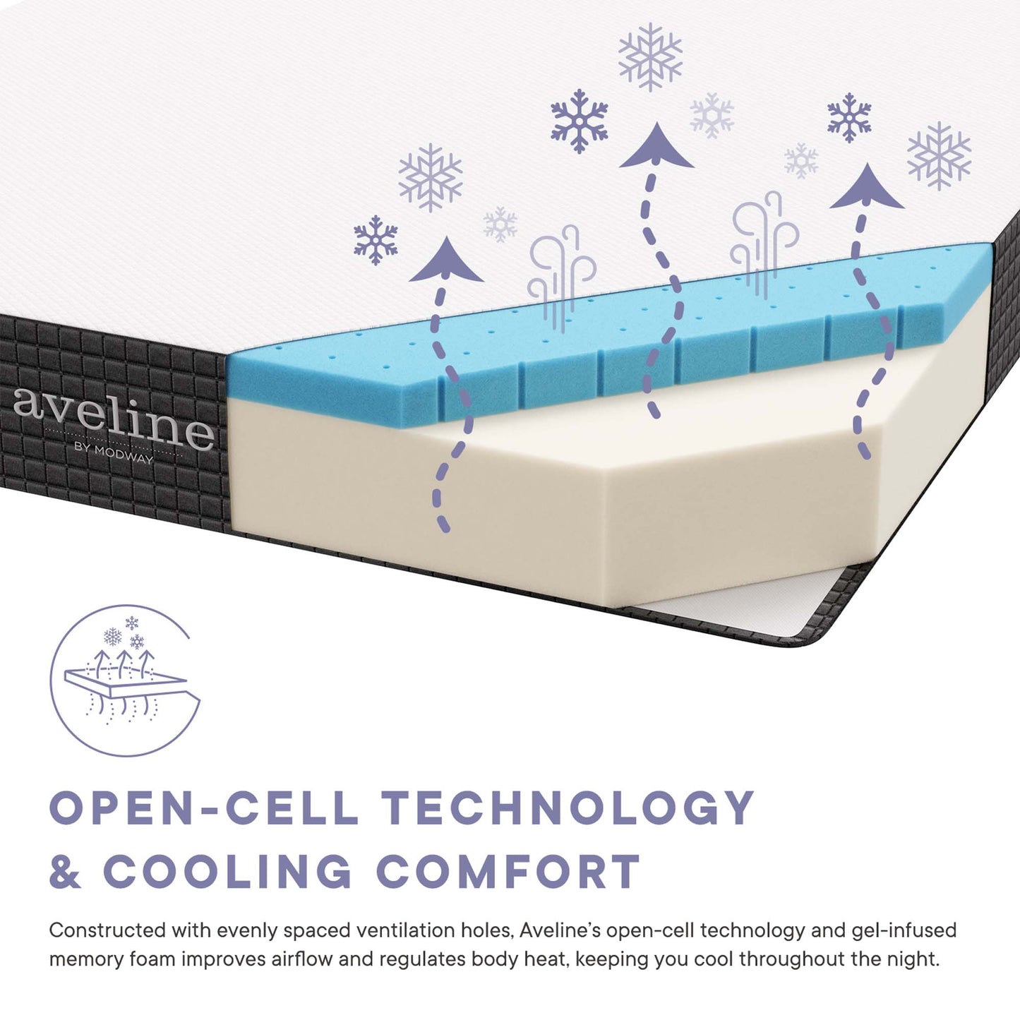 Aveline 8" Twin XL Mattress  in White