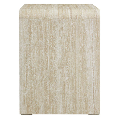 Mykonos 1-Drawer Nightstand in Travertine