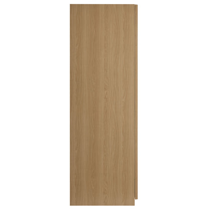 Render 2-Door Wardrobe Closet  in Oak