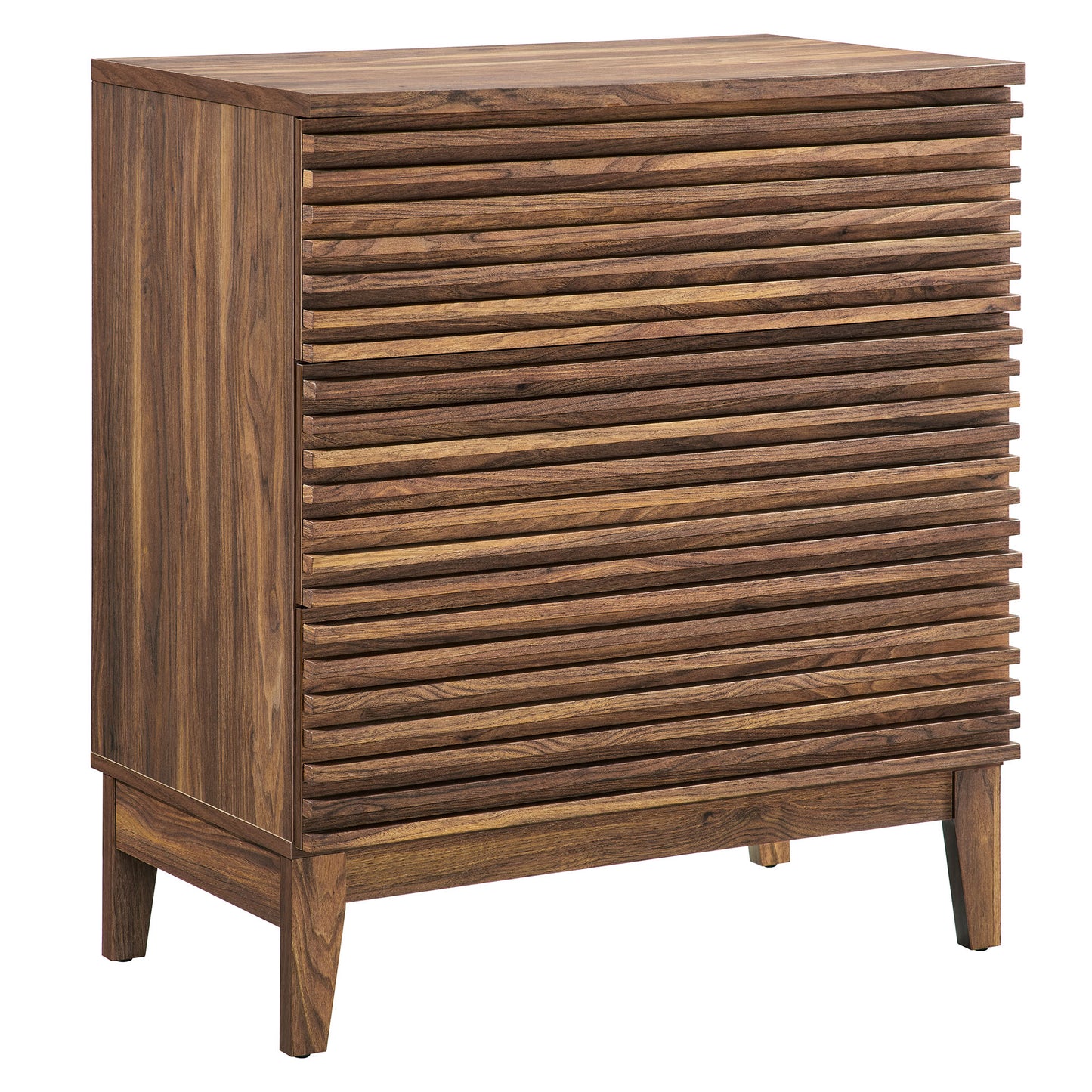 Render Large 3-Drawer Nightstand  in Walnut