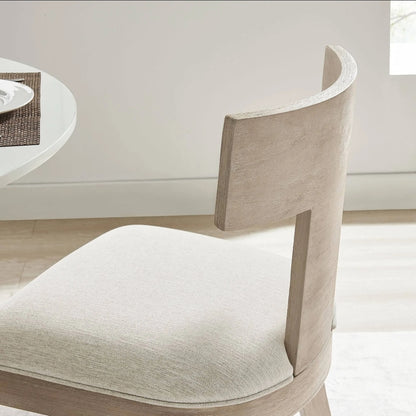 T back dining chair w/ curved back/ performance fabric