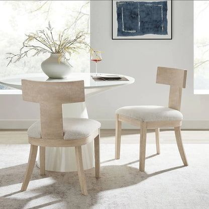 T back dining chair w/ curved back/ performance fabric