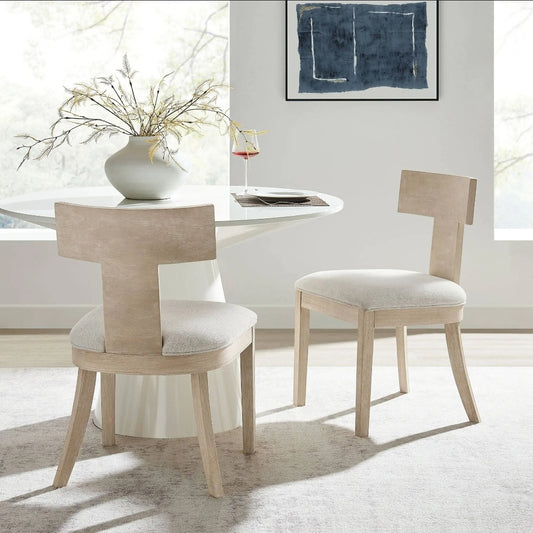 T back dining chair w/ curved back/ performance fabric