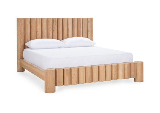 King Platform bed Crafted in Solid Oak Wood
