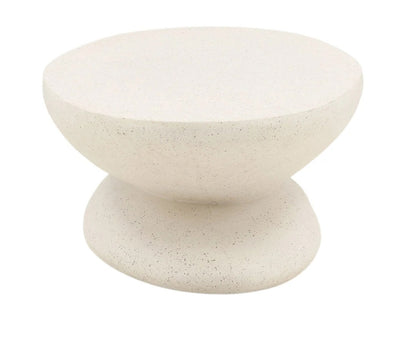 Ivory Concrete Terrazzo Oval Coffee Table