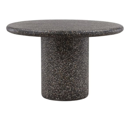 48" Black Concrete Terrazo circular dining table