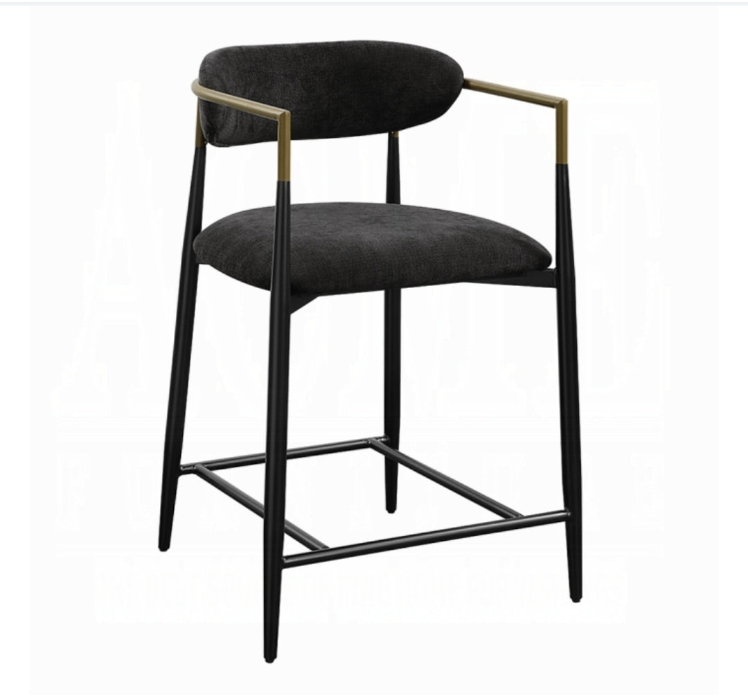 Jag Black performance Chenille Counter Stool