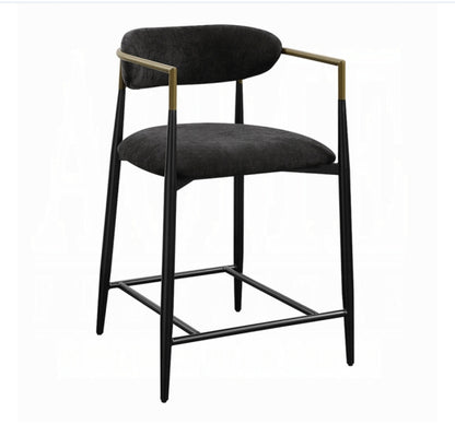 Jag Black performance Chenille Counter Stool