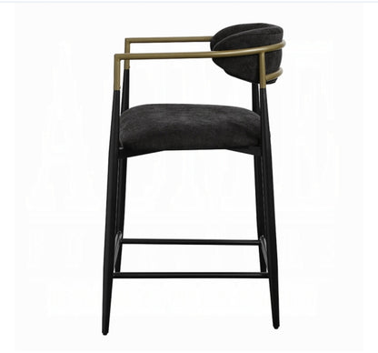 Jag Black performance Chenille Counter Stool