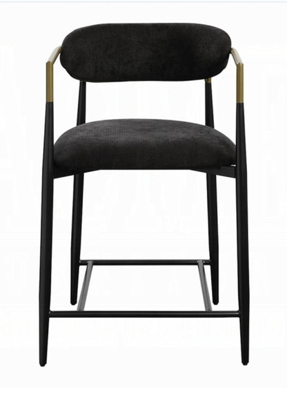 Jag Black performance Chenille Counter Stool