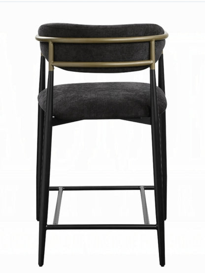 Jag Black performance Chenille Counter Stool
