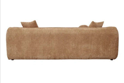 Claudine 93" Upholstered Chenille Sofa in Camel