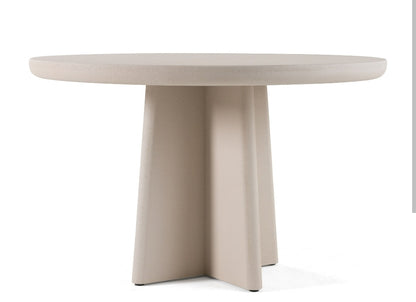 Miami 47" Faux Cement Round Dining Table