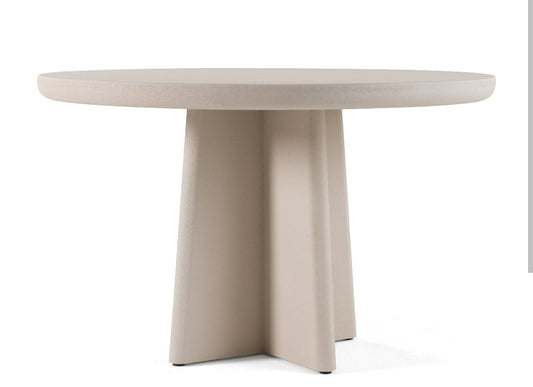 Miami 47" Faux Cement Round Dining Table