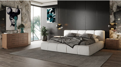 Marshall Luna Modern Queen Fabric Bed