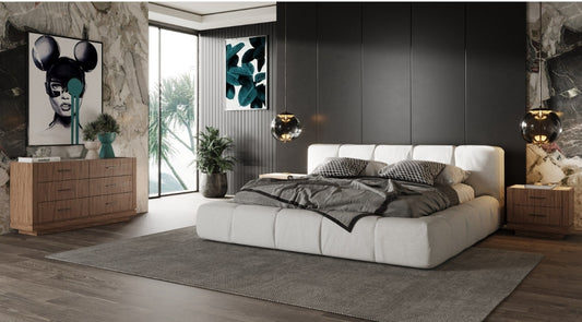 Marshall Luna Modern Queen Fabric Bed