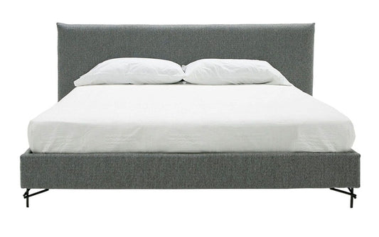 Aria King Italian Modern Grey Fabric
