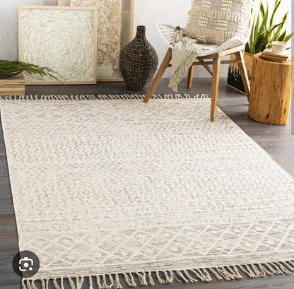 Bolero Beige Hand Woven Cotton Rug