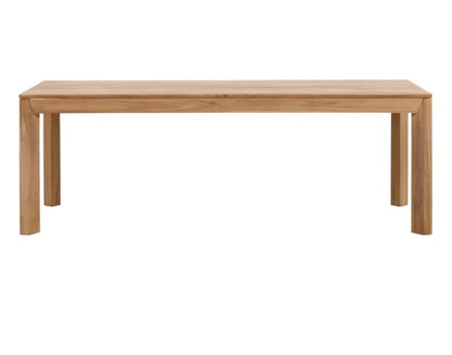 Brianna 86" Wide Outdoor Solid Teak Wood Dining Table