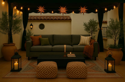 Hulu geometric poufs