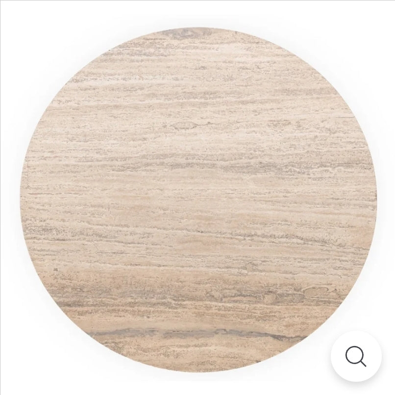 Round Travertine Dining Table