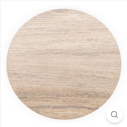 Round Travertine Dining Table