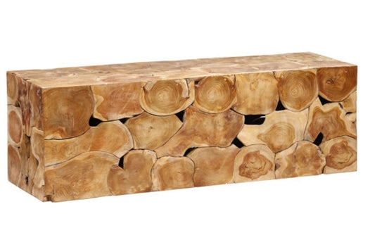 Hans Teak reclaimed slab bench