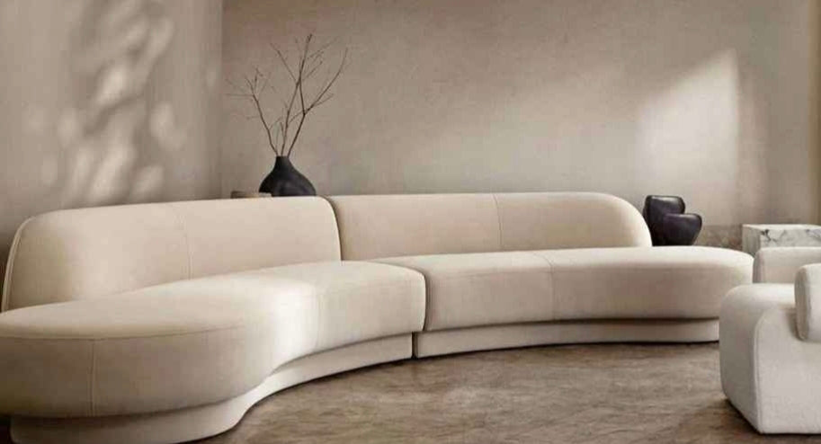 Jezebel Performance Velvet Curved sectional – JR Furnishings