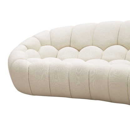 Casa Yolonda Modern Curved Off-White Sofa