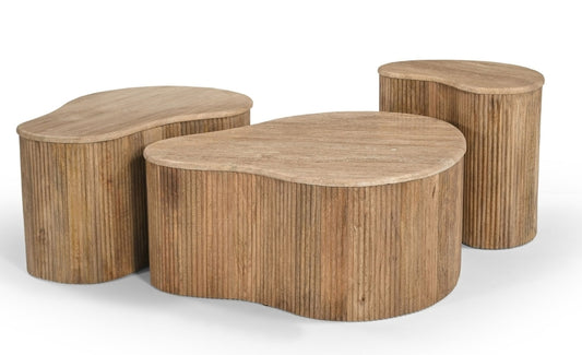Trio Travertine Tables