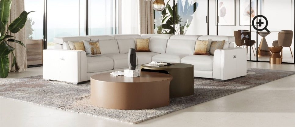Frazier Top Grain Leather Sectional
