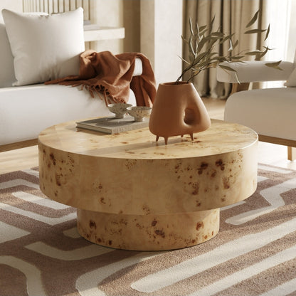 Louvu Burl Wood Coffee Table