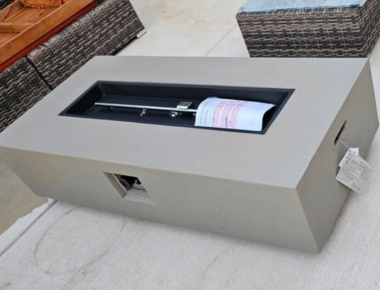 Charcoal concrete firepit
