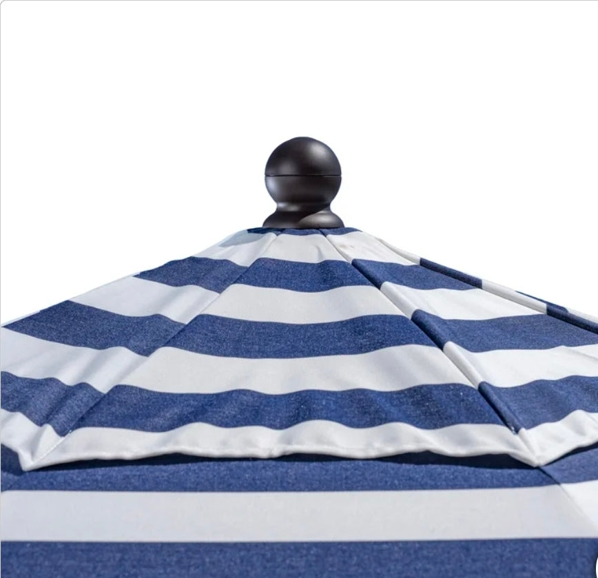 11' Round Cabana Stripe Aluminum Umbrella