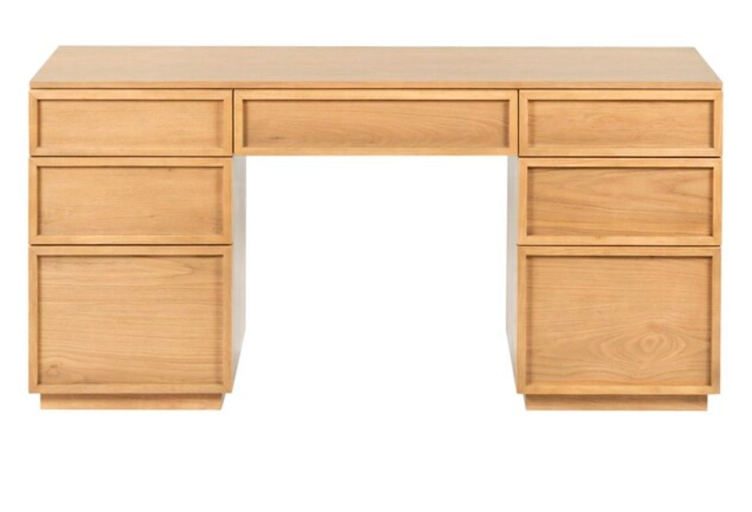 Lance 7 Drawer Wood Desk