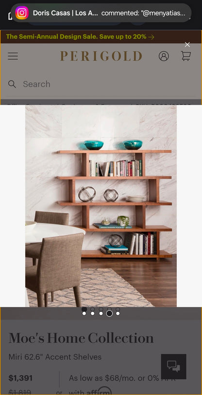 Miri Large Shelf Walnut