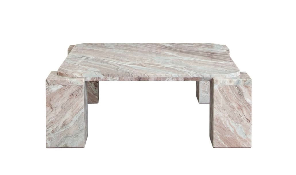 Siena Sculptural Marble Coffee Table.