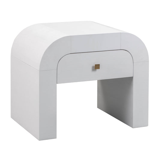 Rounded White Nightstand