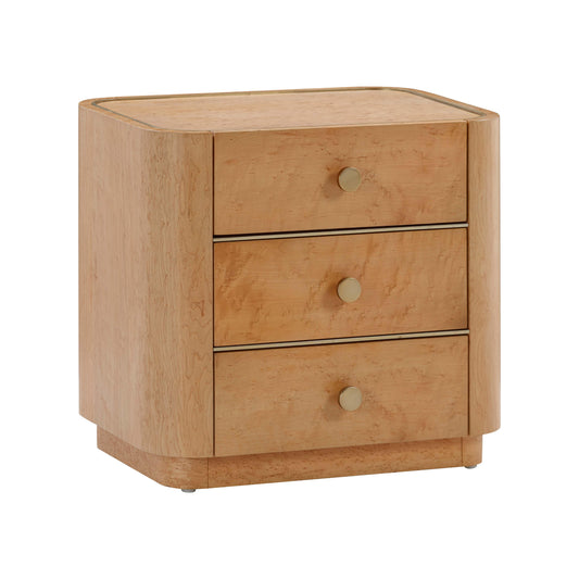 Burl Natural Birdseye Maple Nightstand