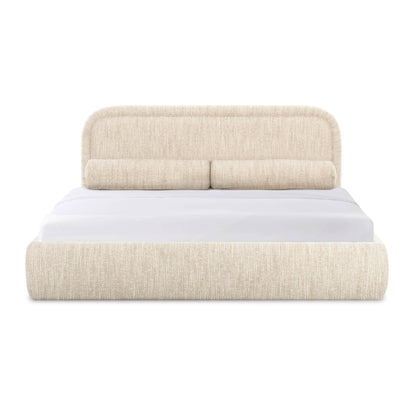 Murielle Cream Heavy Knubby Boucle Queen Bed