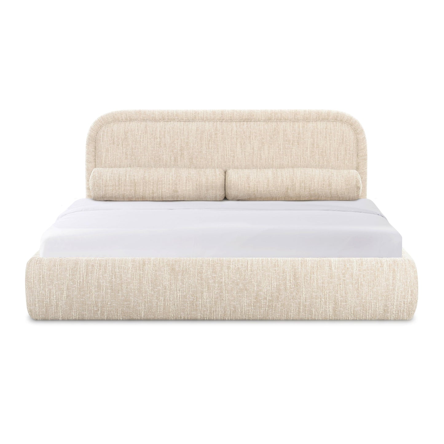 Murielle Cream Heavy Knubby Boucle King Bed