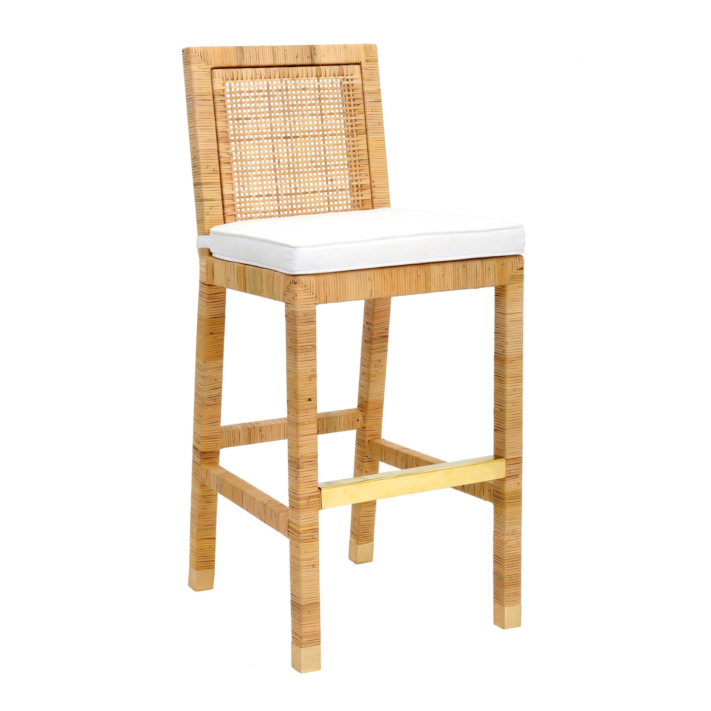 Amara Rattan Performance Fabric Bar Stool