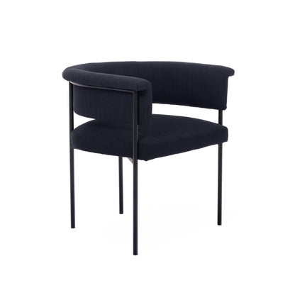 Taylor Black Performance Linen Dining Chair