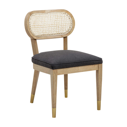 Cosette Black Performance Linen Dining Chair