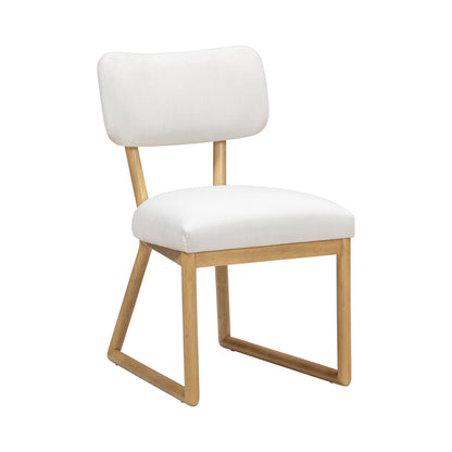 Bobbie Cream Performance Upcycled Fabric Dining Chair