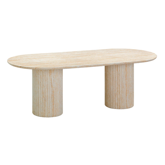 Travertine finish Pattern Indoor/Outdoor Dining Table