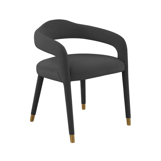 Lucia Black Velvet Dining Chair