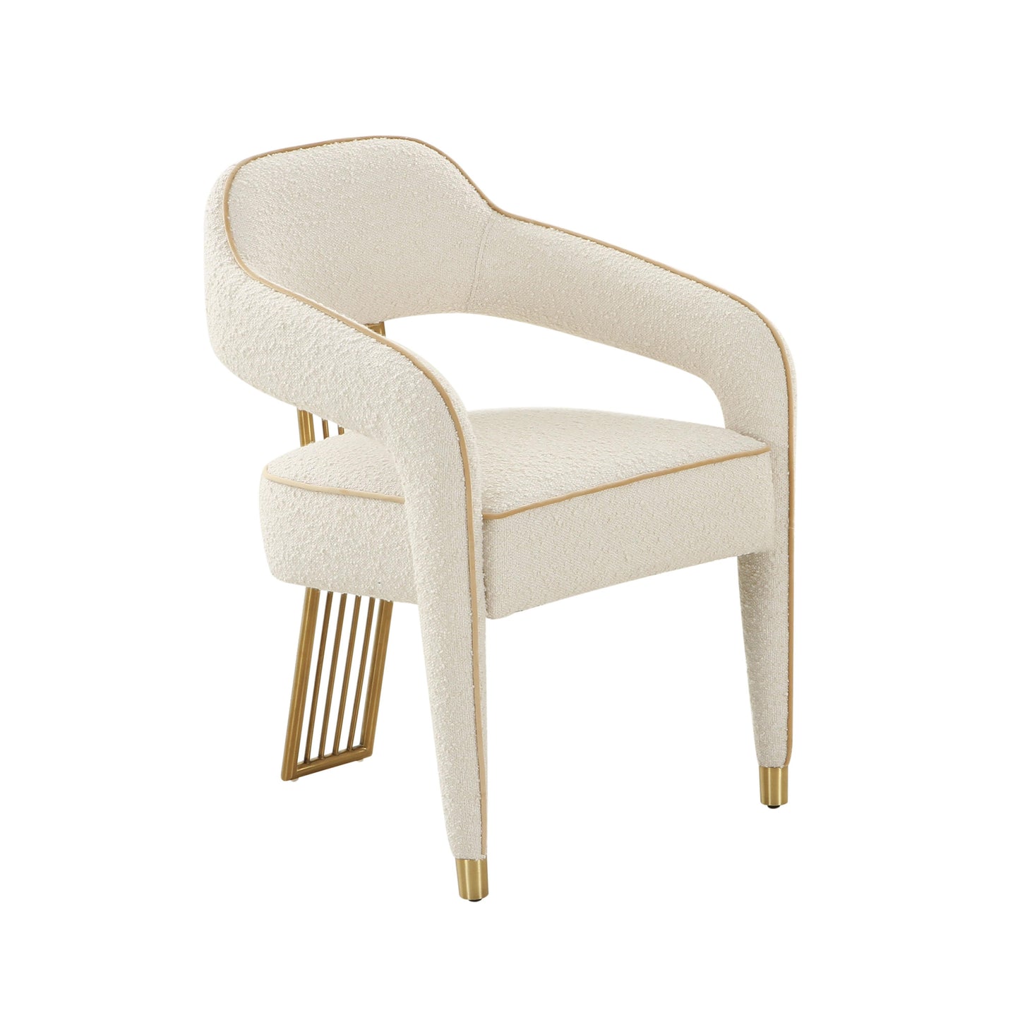 Corralis Cream Performance Boucle Dining Chair