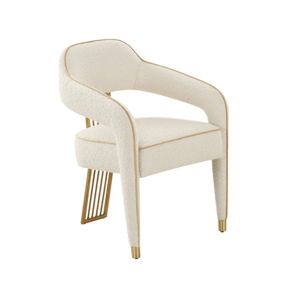 Corralis Cream Performance Boucle Dining Chair